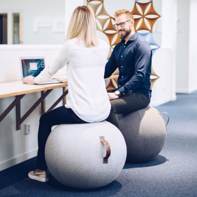 Balansboll 65 cm Design tyg, pilatesboll