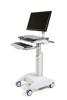 Workstation ergonomi i vården arbetsstation mobil arbetsplats sparke